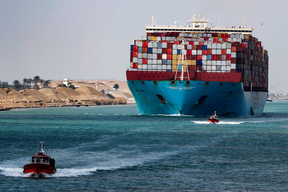 Container ships detouring around Africa due to Red Sea risk