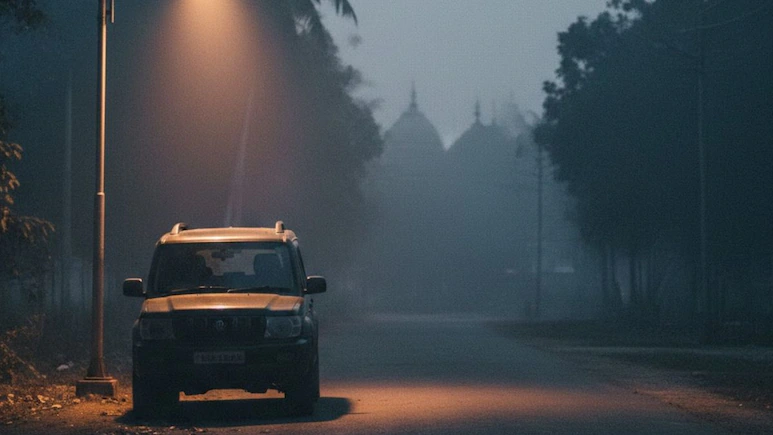 Police in Bhopal during an investigation into an alleged sexual assault case