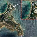 Aerial view of Little St James in the U.S. Virgin Islands