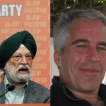 India’s minister Hardeep Singh Puri speaking at a press conference