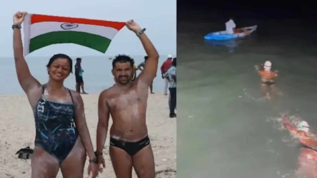 बेंगलुरु कपल ने रचा इतिहास: राम सेतु मार्ग से 11 घंटे में श्रीलंका से भारत तैरकर पहुंचे दानिश और वृशाली