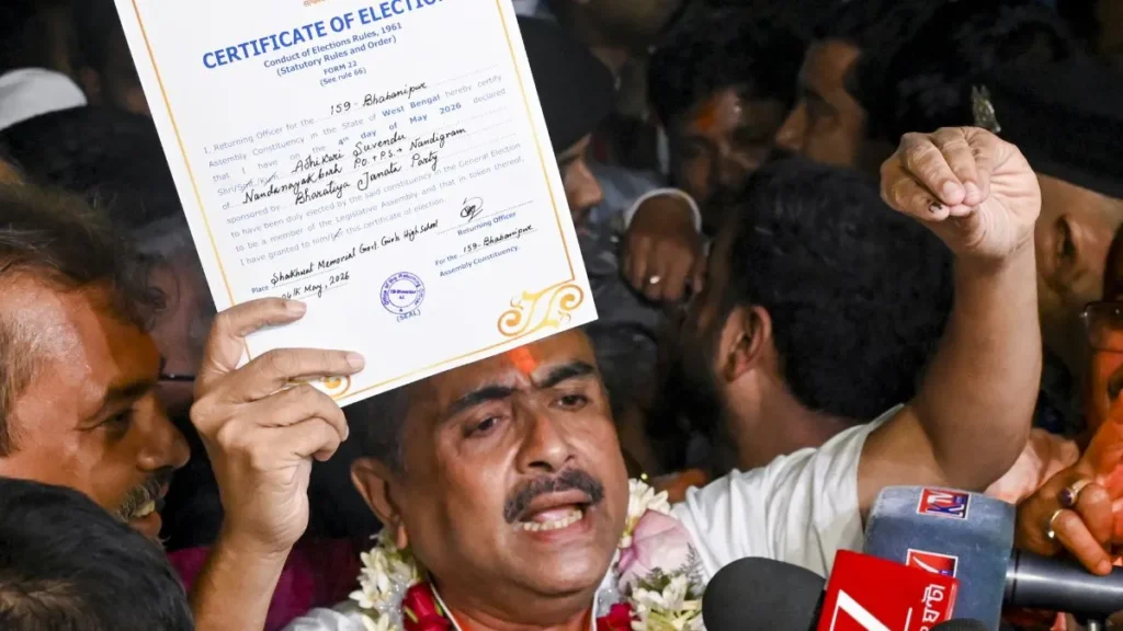 बंगाल में BJP की ऐतिहासिक जीत: सुवेंदु ने ममता को उन्हीं के गढ़ में हराया, TMC के अंत का ऐलान