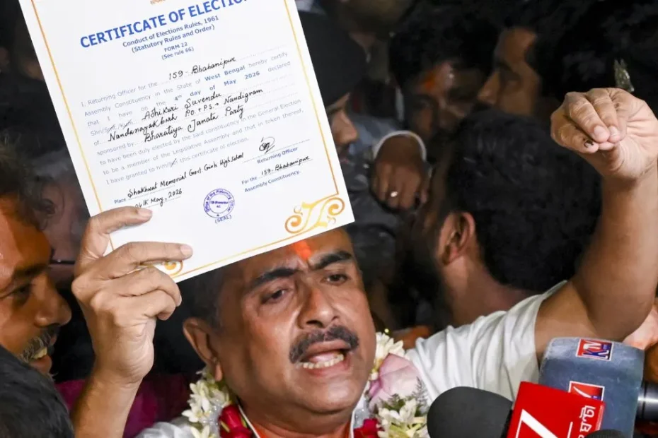 बंगाल में BJP की ऐतिहासिक जीत: सुवेंदु ने ममता को उन्हीं के गढ़ में हराया, TMC के अंत का ऐलान