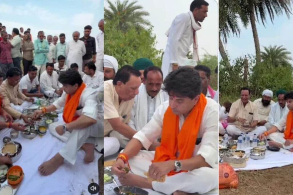 'महाराज' जमीन पर बैठे: सिंधिया की 'टिफिन बैठक' ने जीता जनता का दिल